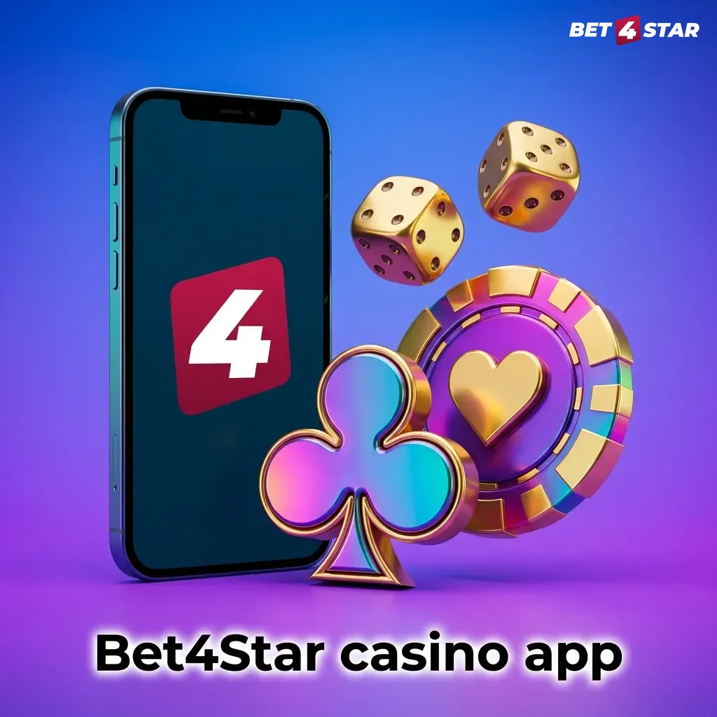Screenshot van Bet4Star casino app met sportweddenschappen, slots en live dealer tafels op mobiel startscherm