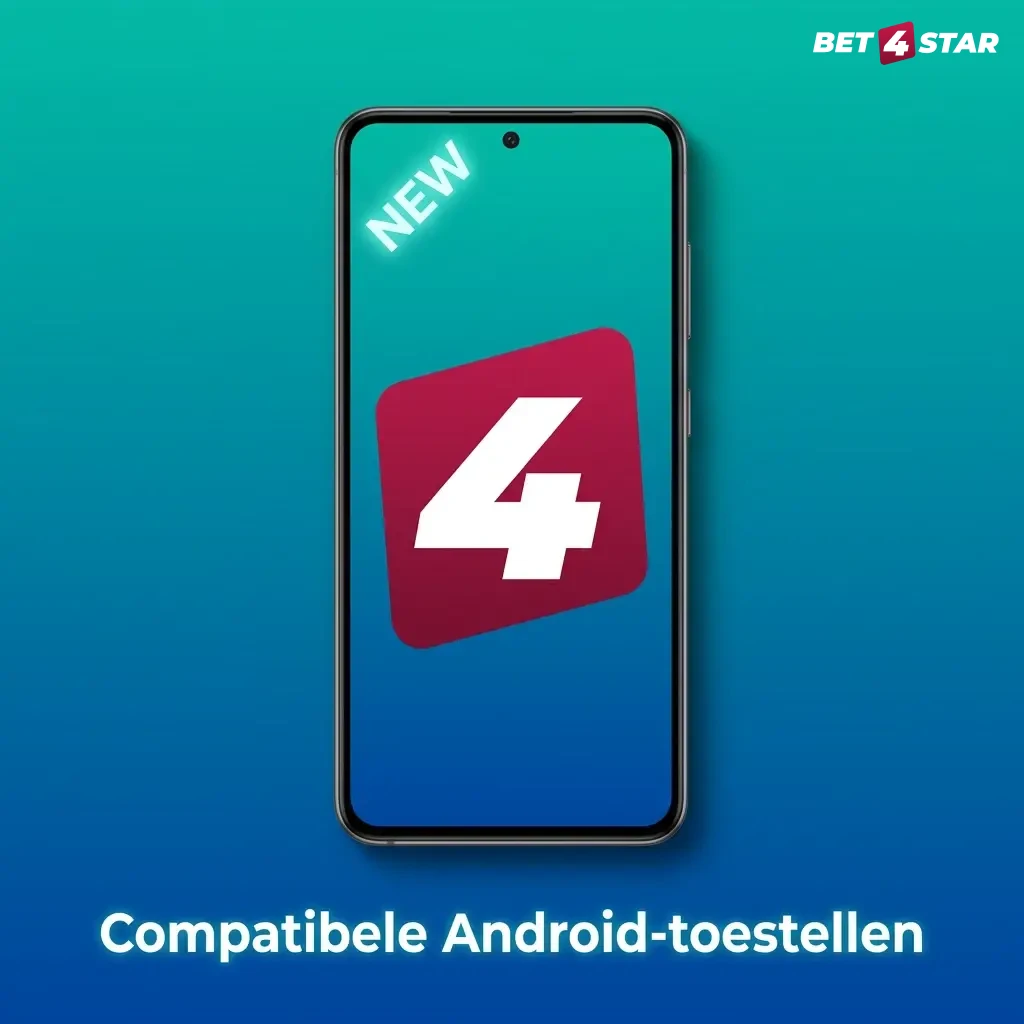 Lijst van compatibele Android-toestellen voor de Bet4Star app, o.a. Samsung Galaxy, Pixel, OnePlus en Xiaomi.