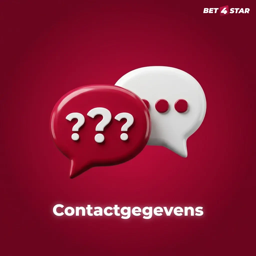 Bet4Star contactgegevens met 24/7 support via live chat, e-mail (support@bet4star.com) en helpcentrum met FAQ.