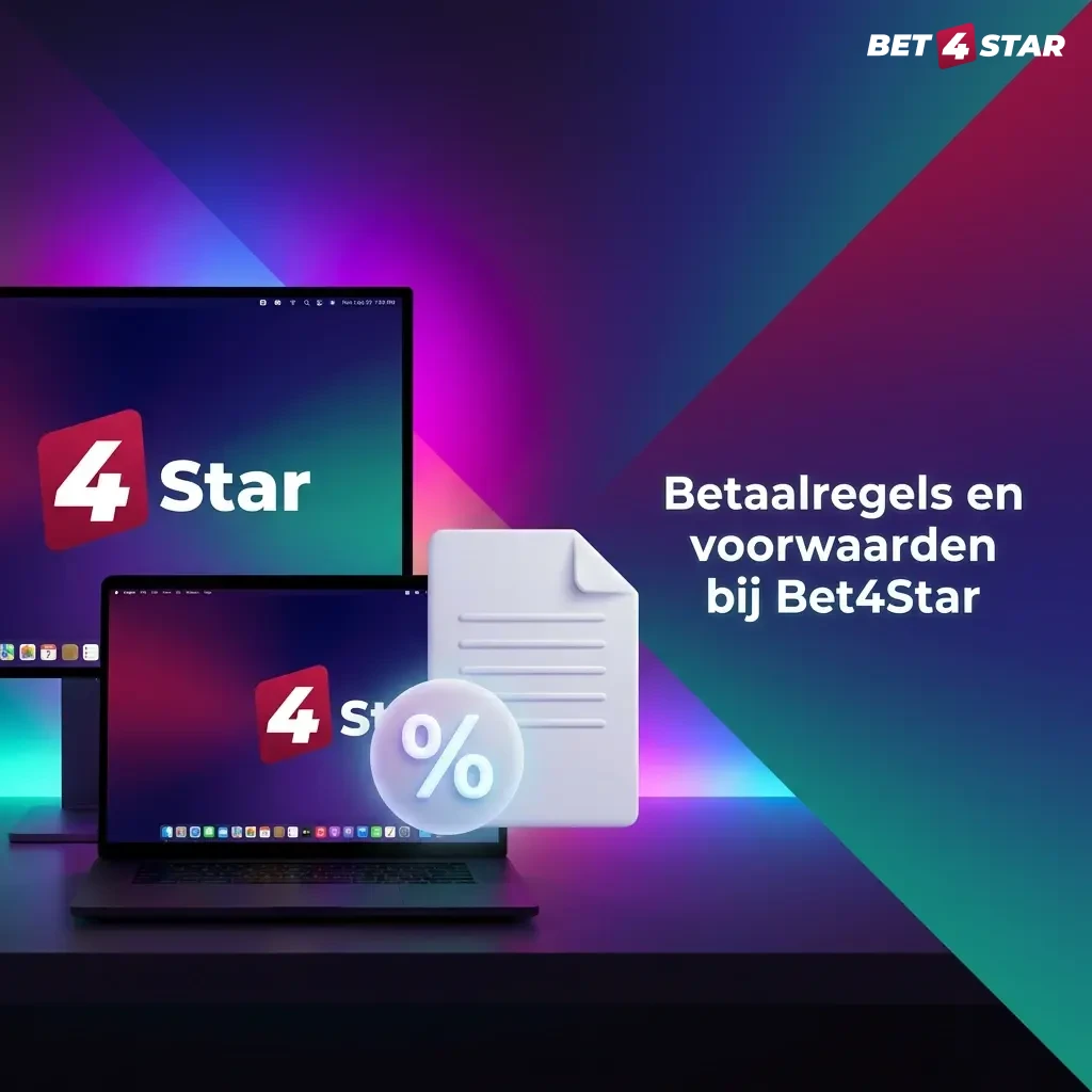 Betaalregels Bet4Star: naam match, verificatie voor opname, terugstorten zelfde methode, limieten en bonusvoorwaarden