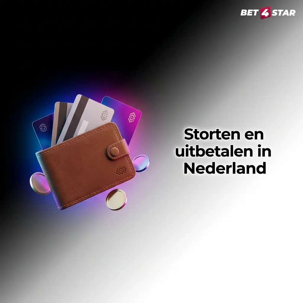 Overzicht van stort- en uitbetaalopties in Nederland bij Bet4Star, inclusief Visa, Mastercard, iDEAL, SEPA en crypto