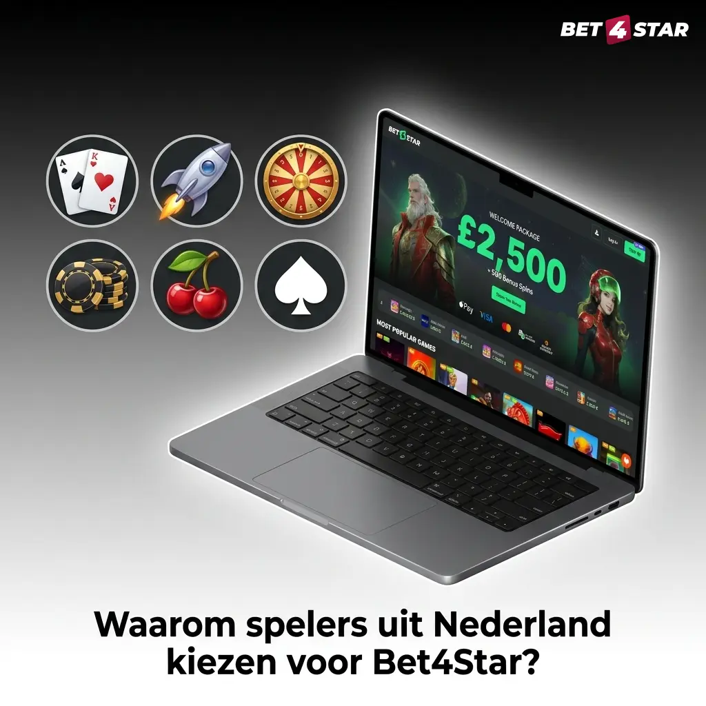 Bet4Star online casino op mobiel met NL-betaalopties, slots, sportsbook en live casino met dealers en chat